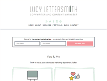 Tablet Screenshot of lucylettersmith.com